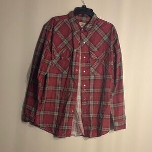Haband Red and Blue Plaid Shirt